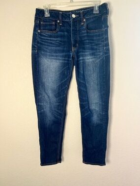 American Eagle Women’s Dark Blue Jeans Stretch Tomgirl